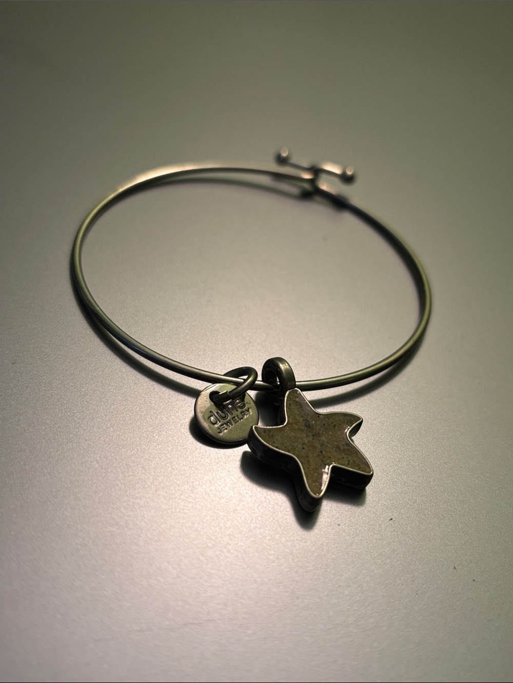 Starfish Charm Silver-Tone Bangle Bracelet